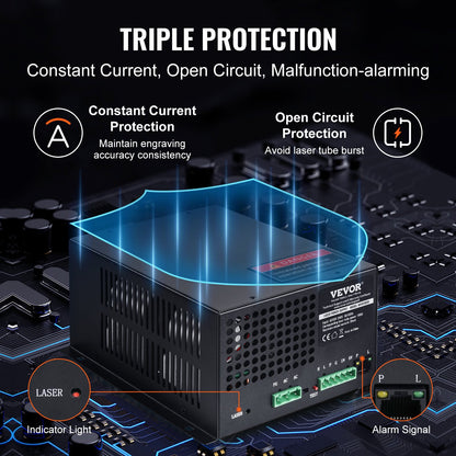 CO2 Laser Power Supply for 100W Laser Tube Laser Engravers and Cutters