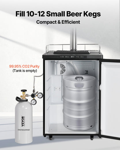 CO2 Tank, 10 lbs New Aluminum Alloy Cylinder, CO2 Air Tank with Light Spray Coating, CGA320 Valve, Handle & Adjustable Pressure, DOT Approved Cylinder for Draft Beer Dispensing and Soda Maker