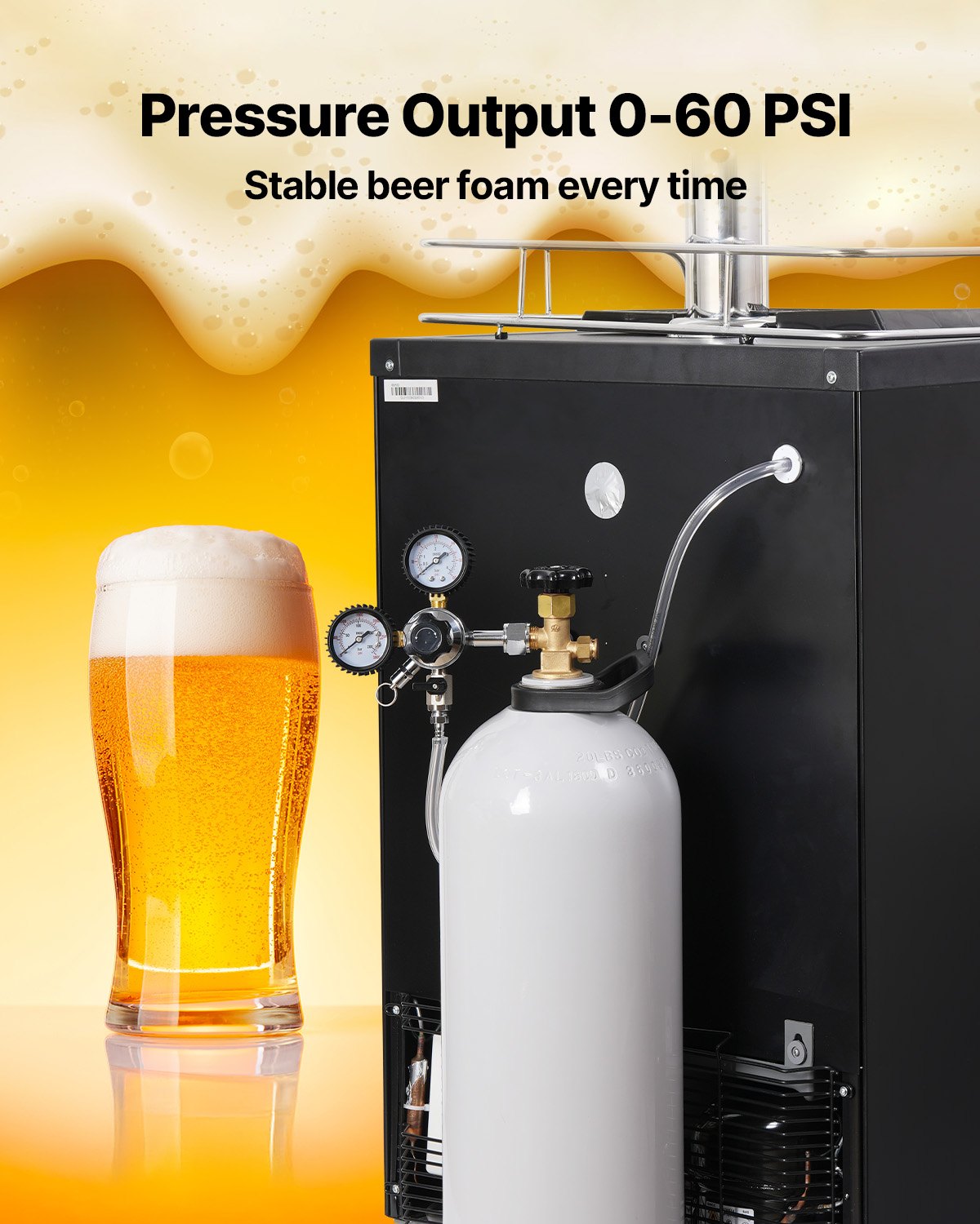 CO2 Tank, 20 lbs New Aluminum Alloy Cylinder, CO2 Air Tank with Spray Coating, CGA320 Valve, Handle & Adjustable Pressure, DOT & TC Approved Cylinder for Draft Beer Dispensing and Soda Maker