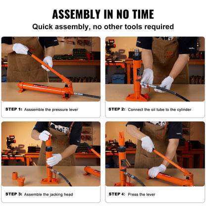 10 Tonnen Hydraulikheber Luftpumpe Hubrahmen Karosserierahmen Porta Power Reparatursätze