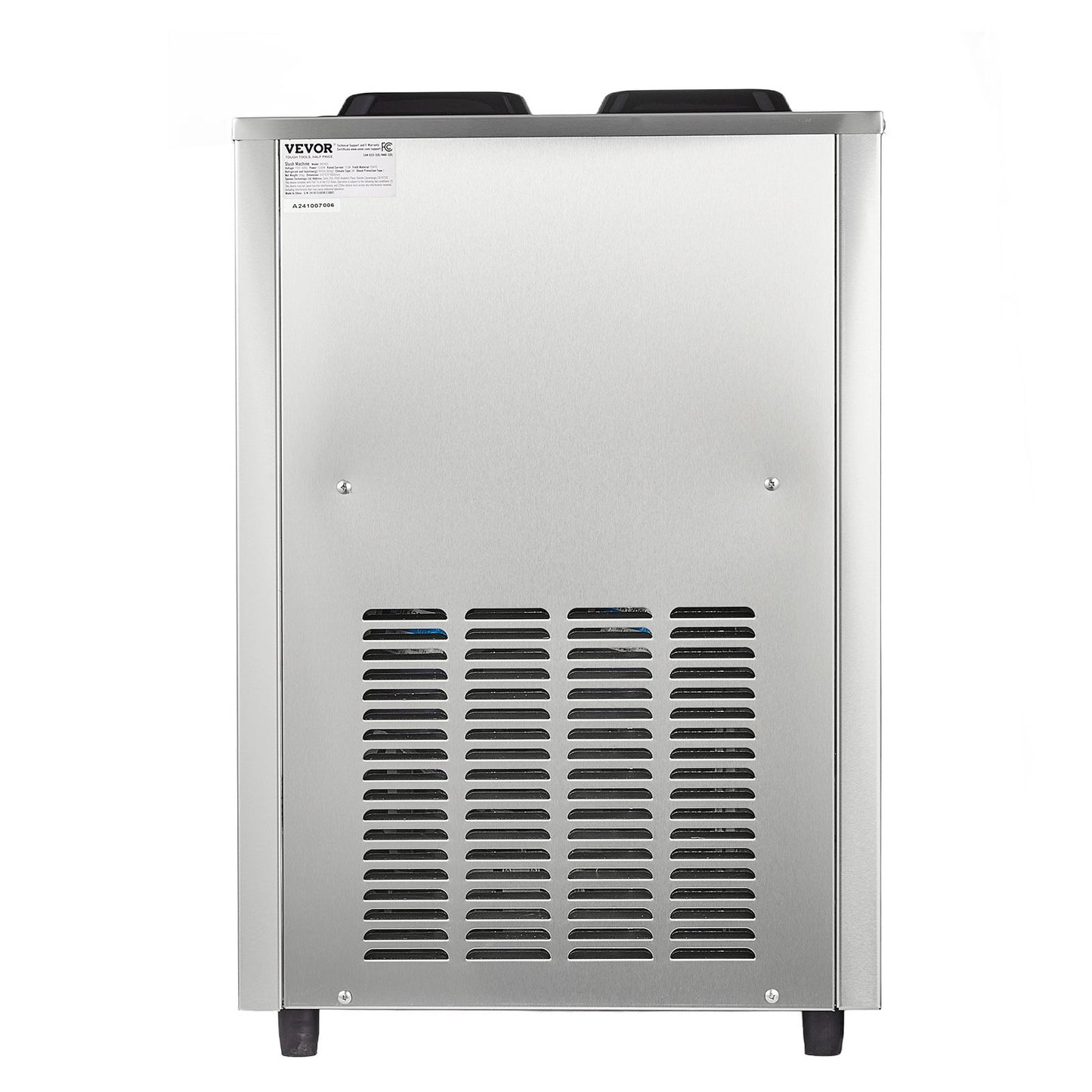 Commercial Slushy Machine, 2 x 12L / 3.17 Gal Double Tanks, Cool and Freeze Modes, Stainless Steel Margarita Smoothie Frozen Drink Maker, Slushie Machine for Party Cafes Restaurants Bars Home