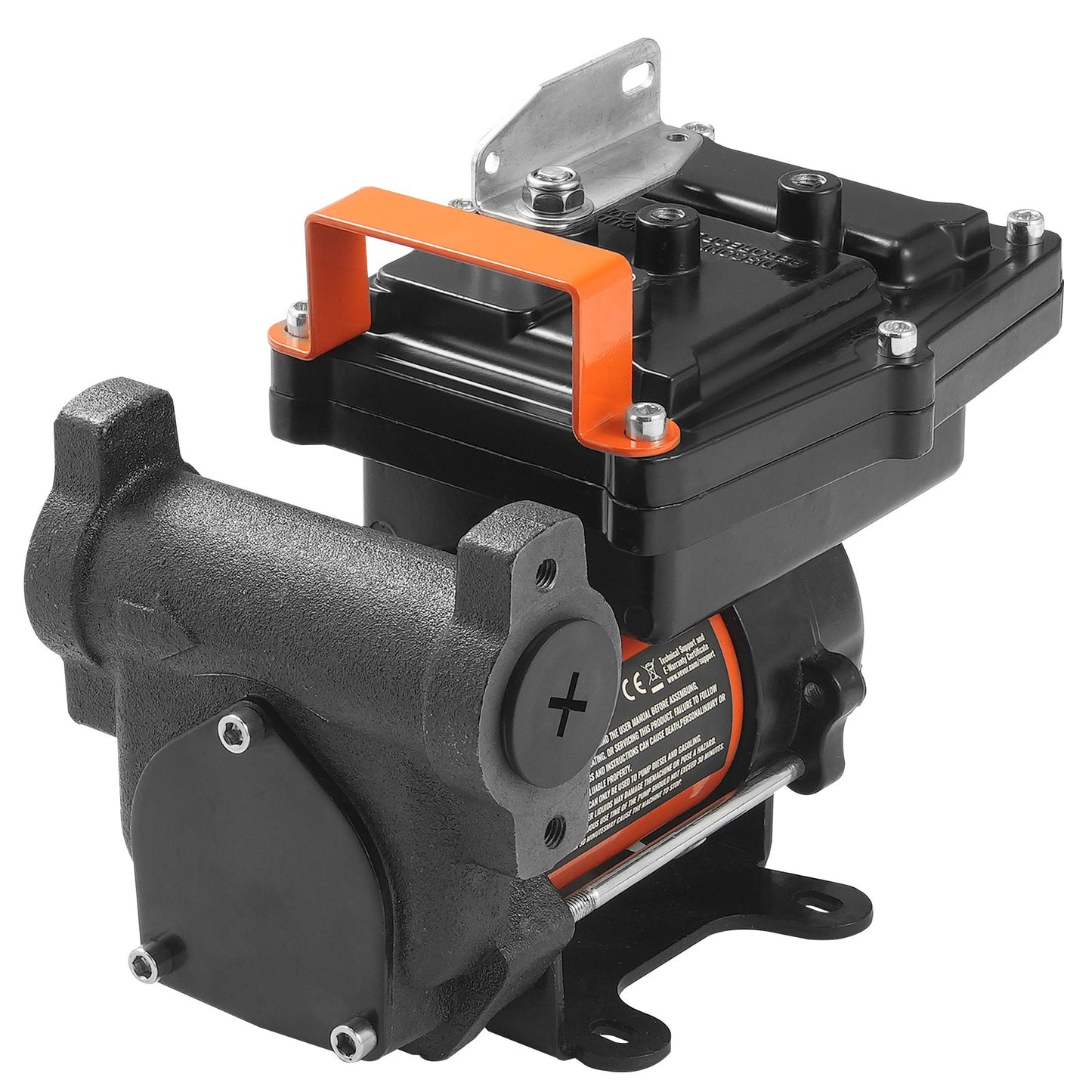 Fuel Transfer Pump 12V 15 GPM 1/4 HP Diesel Pump with Automatic Fuel Nozzle