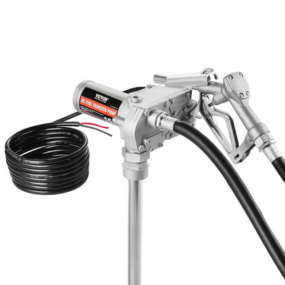 Fuel Transfer Pump 12V 15 GPM 1/5 HP Diesel Pump with Automatic Fuel Nozzle