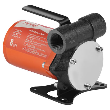 Fuel Transfer Pump 12V 8 GPM 1/5 HP Diesel Pump with Automatic Fuel Nozzle