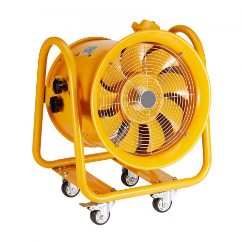 Portable Ventilator, 16" Heavy Duty Cylinder Fan, 1100W Strong Shop Exhaust Fan 4240CFM, 16.4ft Power Cord (No charging head), Industrial Utility Blower for Sucking Dust, Smoke Home/Workplace