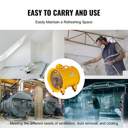 406.4mm Blower Fan Portable 5m Power Cord Ventilator Industrial