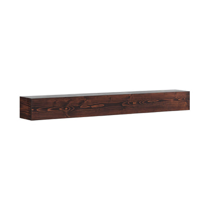 Fireplace Mantel Wood Shelf Floating Rustic Fireplace Mantel 60" Brown