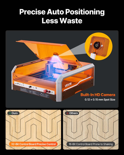 Laser Engraver, 20W, Laser Engraving and Cutting Machine with Enclosure Camera, Laser Cutter, 15.7 x 15.7 in Working Area, 30000 mm/min, for Wood, Leather, Glass, Paper, Certain Metal, Class 1