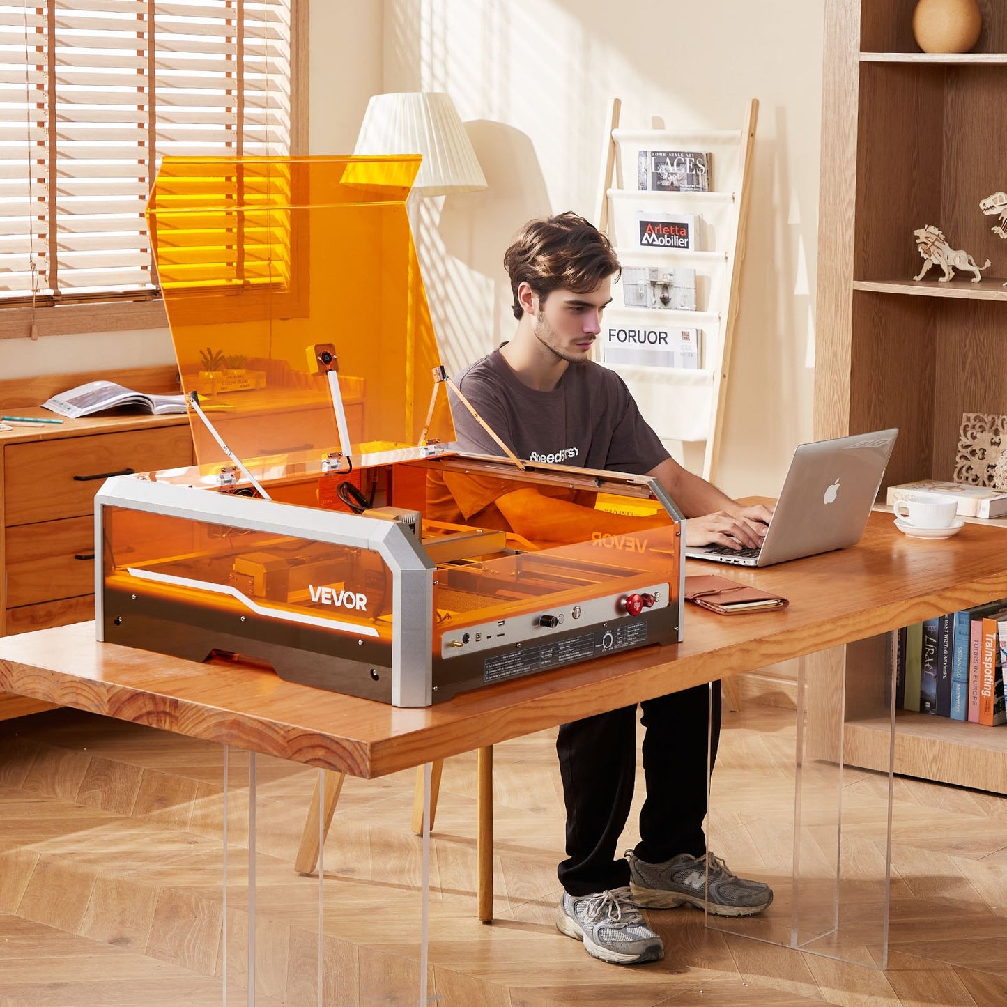 Laser Engraver, 20W, Laser Engraving and Cutting Machine with Enclosure Camera, Laser Cutter, 15.7 x 15.7 in Working Area, 30000 mm/min, for Wood, Leather, Glass, Paper, Certain Metal, Class 1