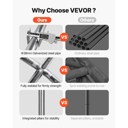 Carportdach 3x6 Meter Heavy Duty Autoabdeckung mit Seitenwänden Weiß