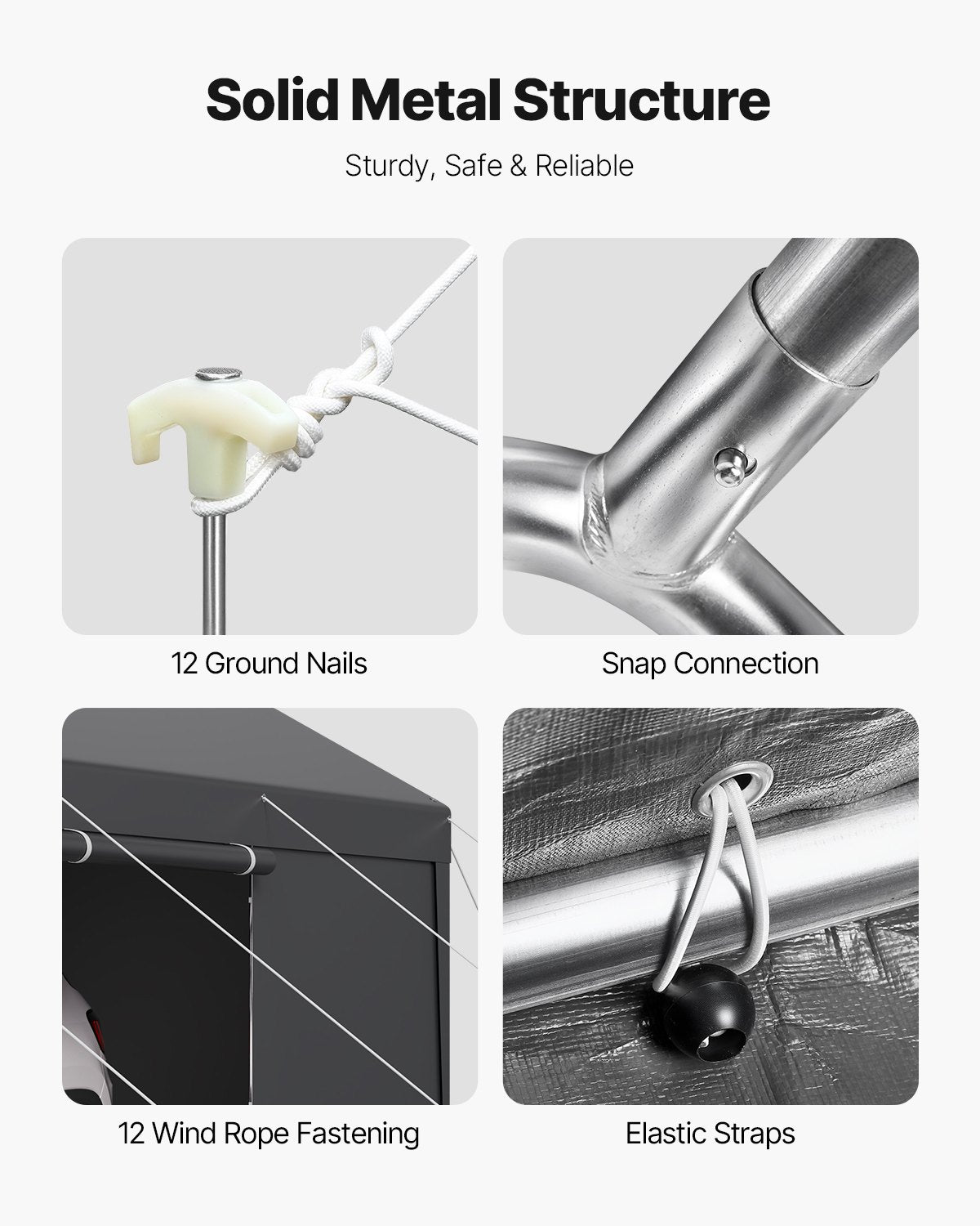 Carport, 12 x 20 FT Outdoor Car Canopy, Potable Carport with Removable Sidewalls & Door, Heavy Duty Car Shelter, UV-Resistant & Water-Resistant, All-Season Protection for Automobile Boat Grey