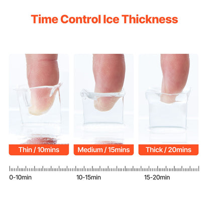 Countertop Ice Maker, 32 Cubes Ready in 15 Mins, 46lbs in 24Hrs, Self-Cleaning Portable Ice Maker with Convenient Ice Transfer, Ice Machine with 3 Sizes Ice Cube for Home Kitchen Office Party