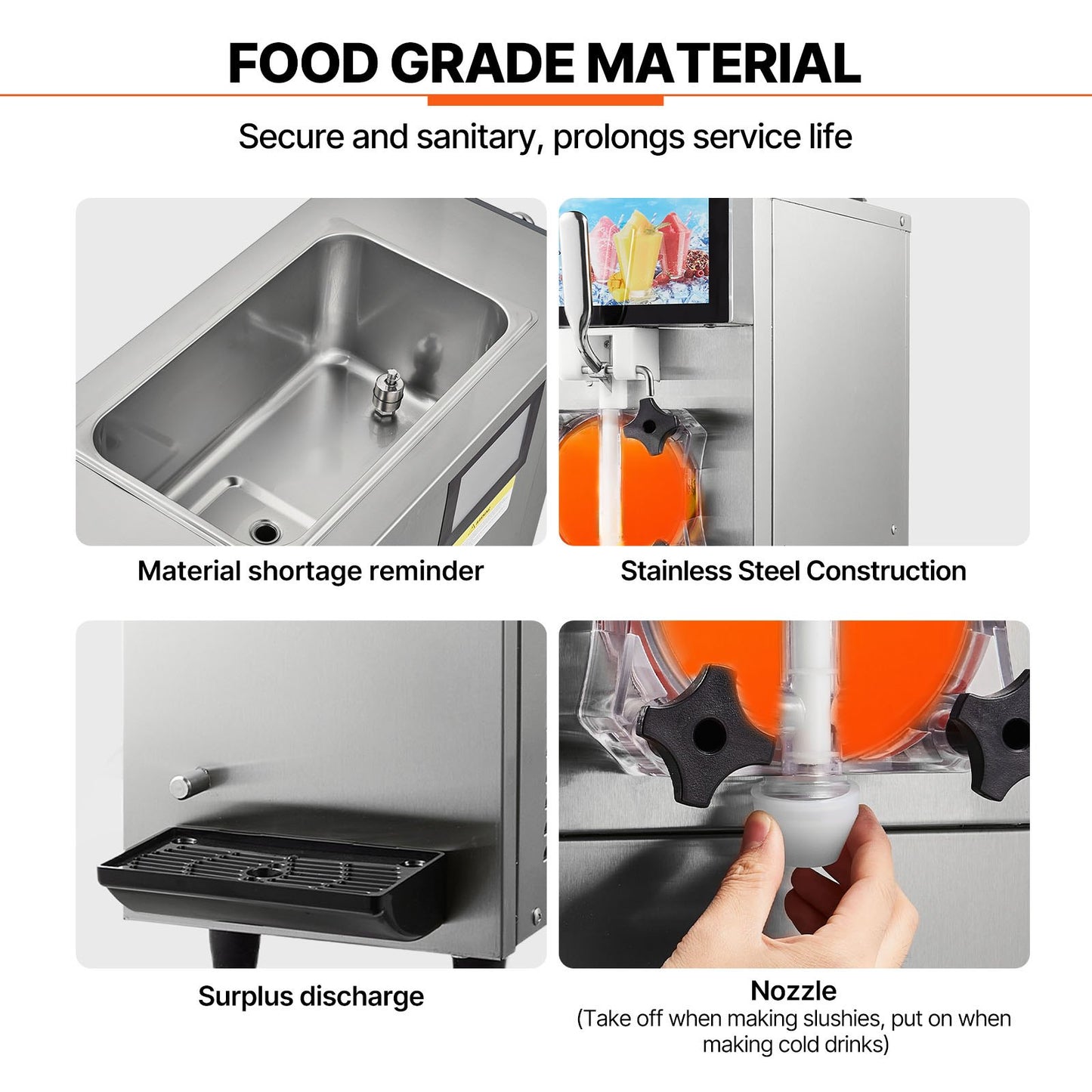 Commercial Slushy Machine, 12L / 3.17 Gal Single Tank, Cool and Freeze Modes, Stainless Steel Margarita Smoothie Frozen Drink Maker, Slushie Machine for Party Cafes Restaurants Bars Home