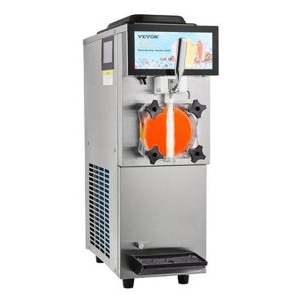 Commercial Slushy Machine, 12L / 3.17 Gal Single Tank, Cool and Freeze Modes, Stainless Steel Margarita Smoothie Frozen Drink Maker, Slushie Machine for Party Cafes Restaurants Bars Home