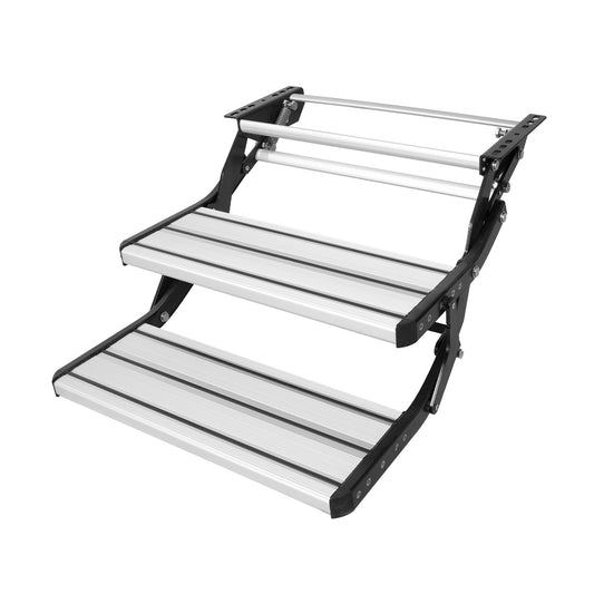 RV Steps 2-stegs manuell infällbar husbilstrappa 440 LBS RV Trailer Camper