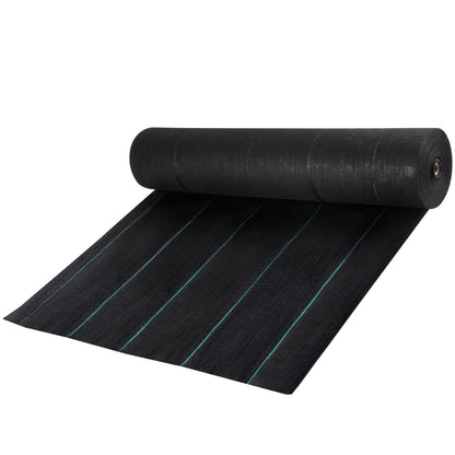 Unkrautbarriere, 5,8 oz Landschaftsgewebe, 3 ft x 300 ft Abdeckmatte, strapazierfähiges gewebtes Geotextil zur Graskontrolle für Garten, Terrasse, Schwarz