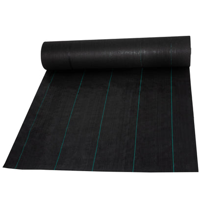 Unkrautbarriere, 5,8 oz Landschaftsgewebe, 3 ft x 300 ft Abdeckmatte, strapazierfähiges gewebtes Geotextil zur Graskontrolle für Garten, Terrasse, Schwarz
