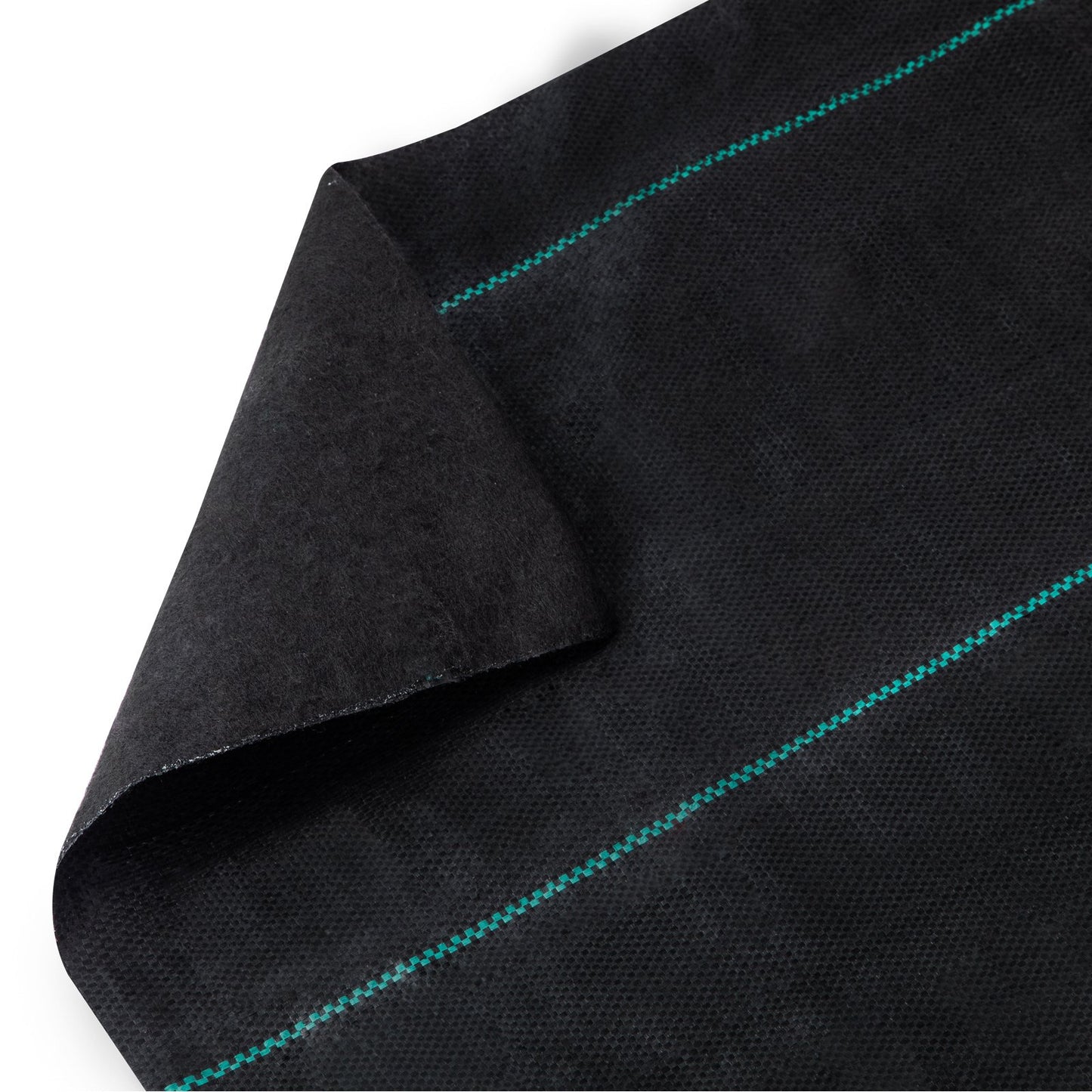 Unkrautvlies für die Landschaftsgestaltung, 1,5 x 76 m, 140 g, hochwertige gewebte Bodenabdeckung, strapazierfähiges PP-Material und einfache Installation, einlagig, für Garten, Rasen, Auffahrt im Freien, Schwarz