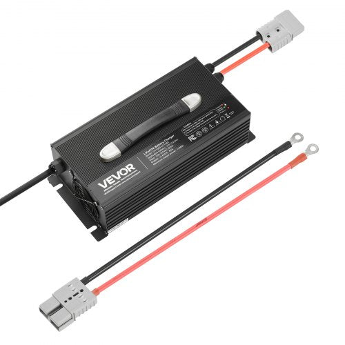 12V 80A Lithium Battery Charger, 14.6V, AC-DC LiFePO4 Smart Charger, with Anderson Connector, LED Indicator, 0V Activation, for Lithium LiFePO4 Deep Cycle Rechargeable Batteries of Boat, RV