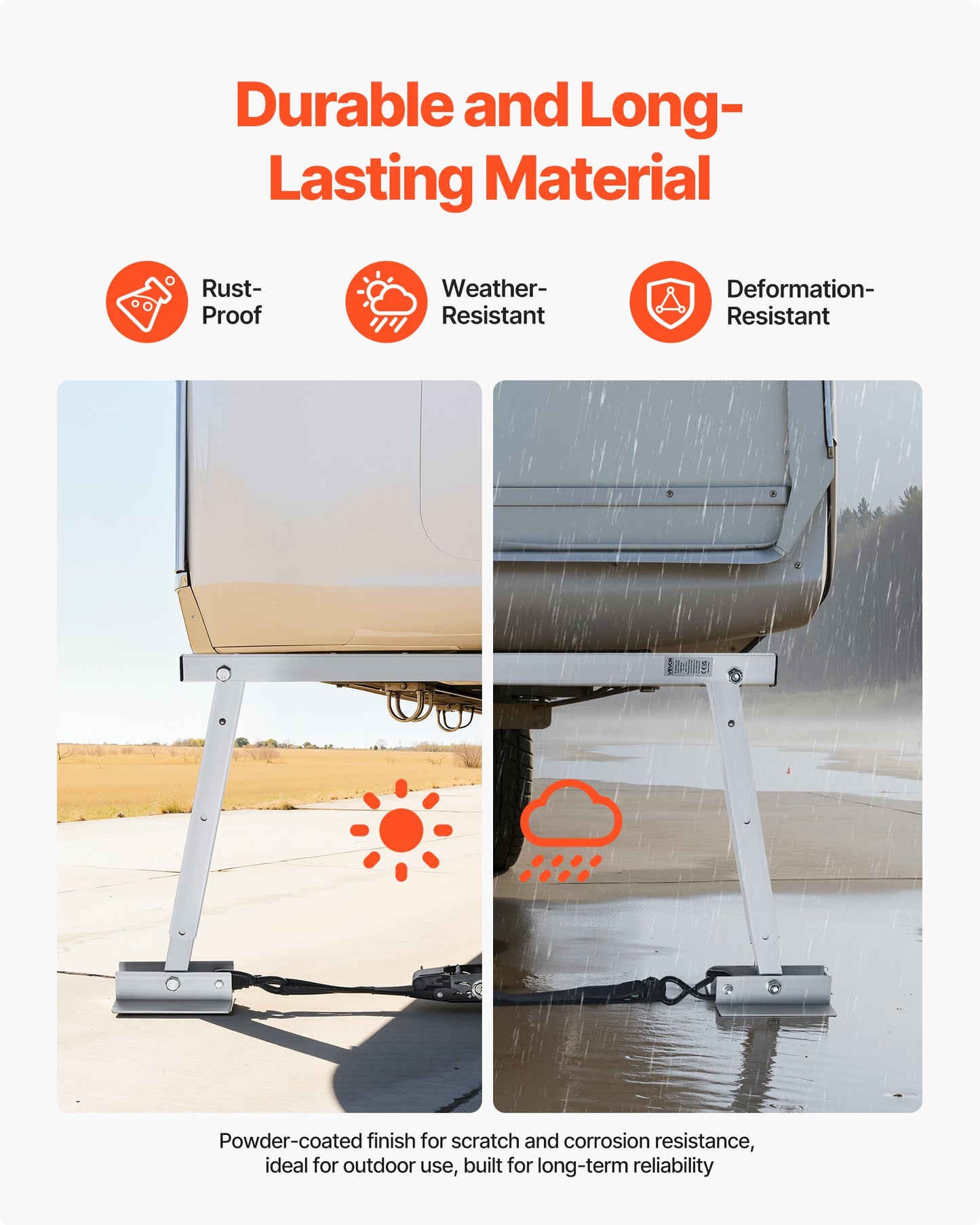 Universal RV Stabilizer, RV Bumper Stabilizer for Trailers, Campers, Fifth Wheel, Compact Foldable Design for Easy Storage, Adjustable Height from 12 inch to 28 inch, Reduces RV Wobble, 1 Pack