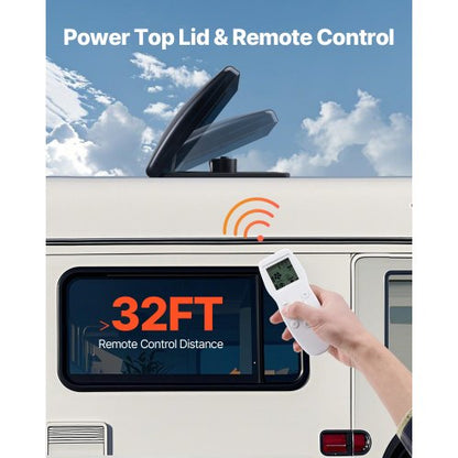 RV Ventil ceiling fan 14 inch 10-speed reversible with remote control