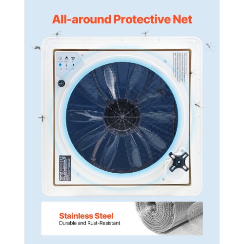 RV Ventil ceiling fan 14 inch 10-speed reversible with remote control