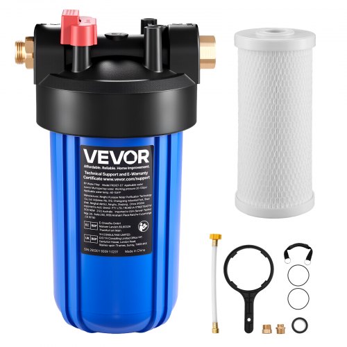 RV Water Filtration System, Drinking Water Filter System with Replaceable Cartridge for Campers, Remove Sediments, Chlorine, Bad Tastes, Odors, and Most Contaminants, RV Filter for RVs, Boats