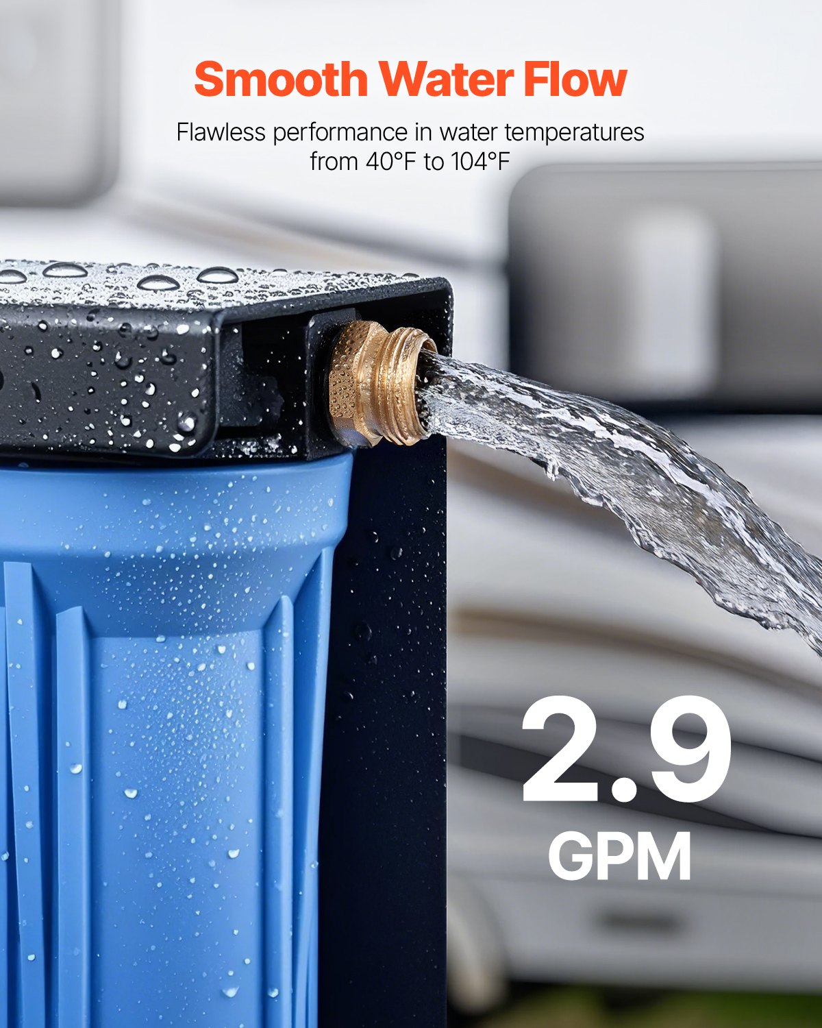 RV Water Filtration System, 3-Cartridge Water Filter System for Campers, Remove Sediments, Chlorine, Bad Tastes, Odors, and Most Contaminants, RV Filter with Bracket for RVs, Boats, Vans
