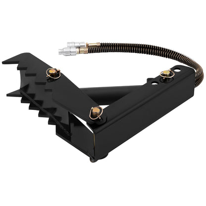 Hydraulikbagger-Daumen, 18 Zoll 1/2 Zoll dicker Hochleistungs-Bagger-Daumen, schwarzer Stahlschweiß-Daumenaufsatz mit Hydraulikzylinder, mechanischer Hydraulik-Daumen für Bagger/Baggerlader