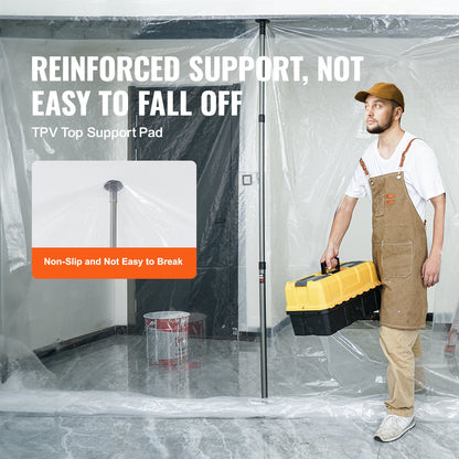 Staubschutzpfosten 12 Fuß mit 4 Teleskoppfosten Staubschutzsystem