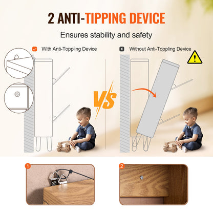 Rattan-Schuhschrank, Schuh-Organizer mit 2 Klappschubladen und 1 Schiebeschublade