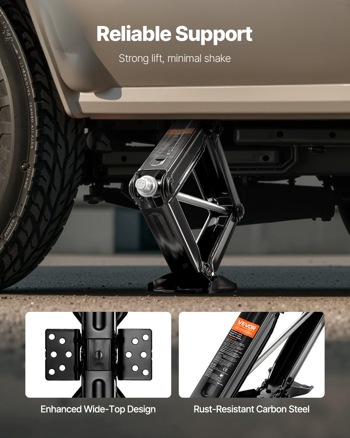5000 lbs RV Scissor Jacks, 4-23.4 in RV Stabilizer Leveling Scissor Jacks, Set of 2, Heavy Duty Stabilizer Jack with Crank Handle, Socket and Bubble Levels, Not Easily Bent or Deformed