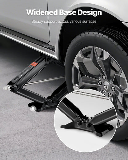 5000 lbs RV Scissor Jacks, 4-23.4 in RV Stabilizer Leveling Scissor Jacks, Set of 4, Heavy Duty Stabilizer Jack with Crank Handle, Socket and Bubble Levels, Not Easily Bent or Deformed
