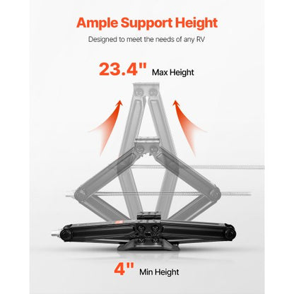 Saxdomkrafter för husbilar 9000lbs 23,4 tum Stabilisator för husbilar Nivellerande Saxdomkrafter 4-set |  EU
