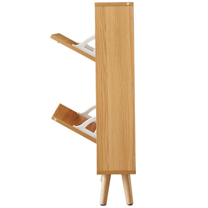 Skoskåp med 2 fliplådor Skoförvaringsskåp i rotting för entré