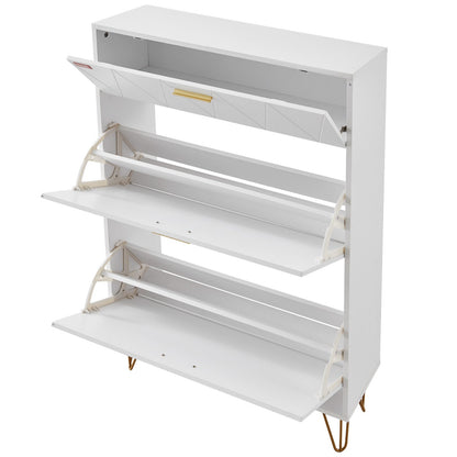 Skoskåp med 3 flip-lådor Skoförvaringsskåp för entréhall