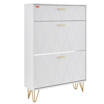 Skoskåp med 3 flip-lådor Skoförvaringsskåp för entréhall