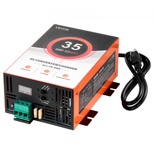 RV Power Converter, 35 Amp, 110V AC to 12V DC RV Converter Battery Charger, 4 Stage Smart Charging, 13V to 16.5V Operating Range, Compatible with Lithium Lead Acid Battery, for Camper Trailer