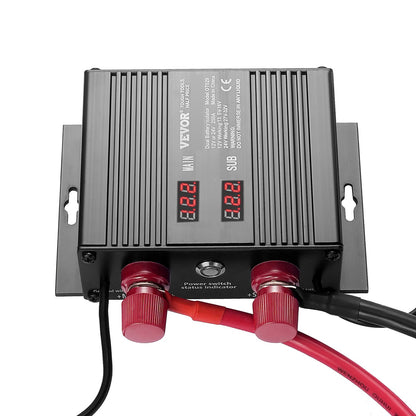 Dual Battery Smart Isolator 12V/24V 250 Amp Voltage Sensitive Realy LCD