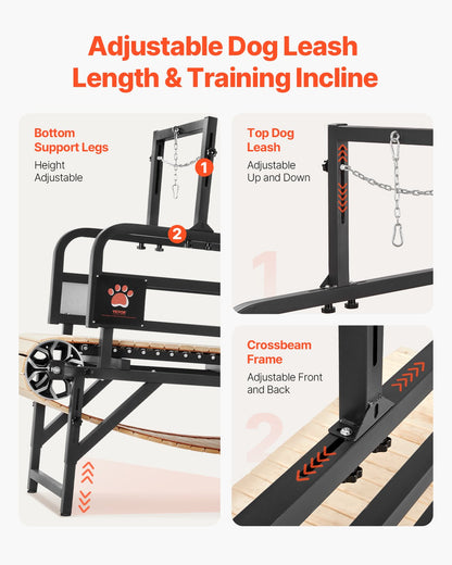 Hundlöpband för stora hundar upp till 220 lbs inomhus löparmaskin för husdjur