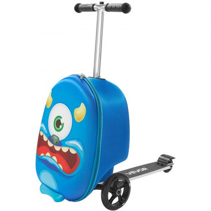 Kinderreisetasche mit Rollgepäck, 20 Zoll, Roller und Flash-Räder, blau
