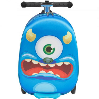 Kinderreisetasche mit Rollgepäck, 20 Zoll, Roller und Flash-Räder, blau