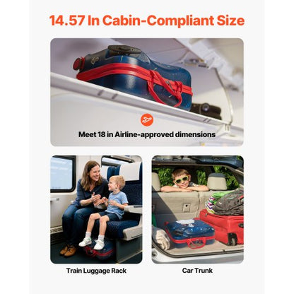 Resväska för barn med hjul, 18 tums lättviktig skoterväska