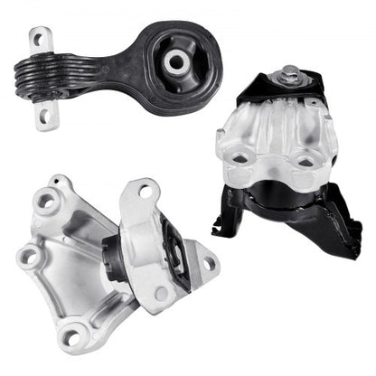 Engine Motor Mount and Transmission Mount Kit Replacement, Set of 3, Compatible with 2012–2013 Honda Civic 1.8L Coupe, Replace OE# A65048, A65021, A65087, Secure Support