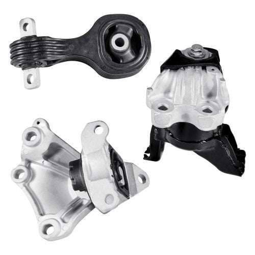 Engine Motor Mount and Transmission Mount Kit Replacement, Set of 3, Compatible with 2012–2013 Honda Civic 1.8L Coupe, Replace OE# A65048, A65021, A65087, Secure Support