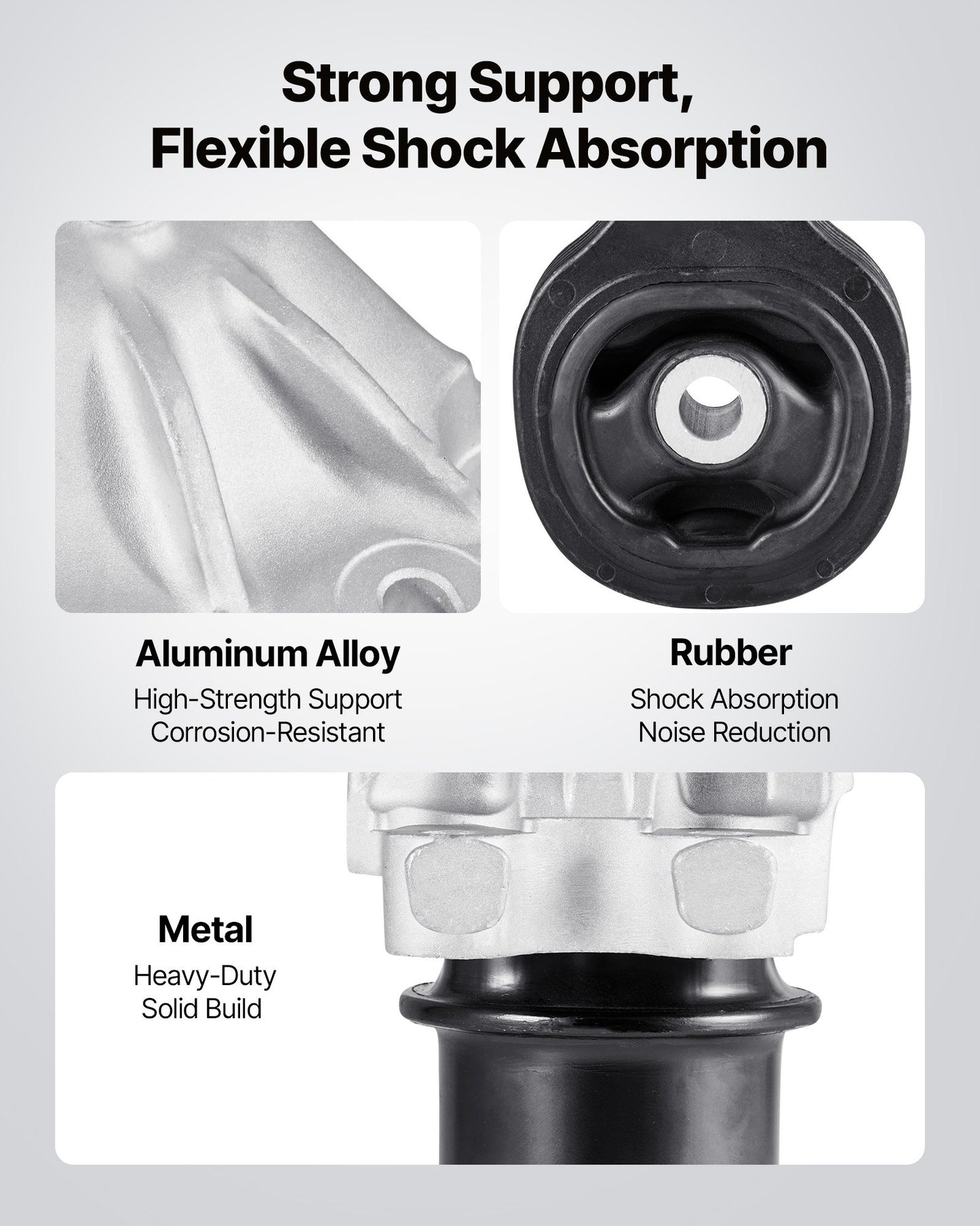 Engine Motor Mount and Transmission Mount Kit Replacement, Set of 3, Compatible with 2012–2013 Honda Civic 1.8L Coupe, Replace OE# A65048, A65021, A65087, Secure Support