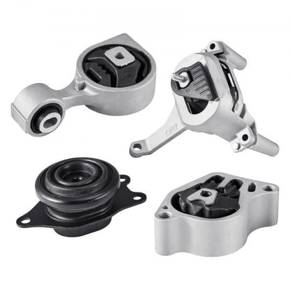 Engine and Transmission Motor Mount Kit Replacement, Set of 4, Compatible with 2007–2017 Nissan Altima 2.5L L4, Replace OE# A4350, A4353, A4340, A4339, Secure Support