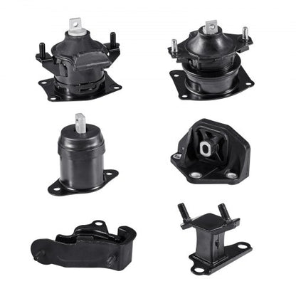 Engine Motor Mount and Transmission Mount Kit Replacement, Set of 6, Compatible with 2003–2007 Honda Accord 3.0L V6, Replace OE# A4526HY, A4517, A4527HY, A4524, A4544, A4525, Secure Support