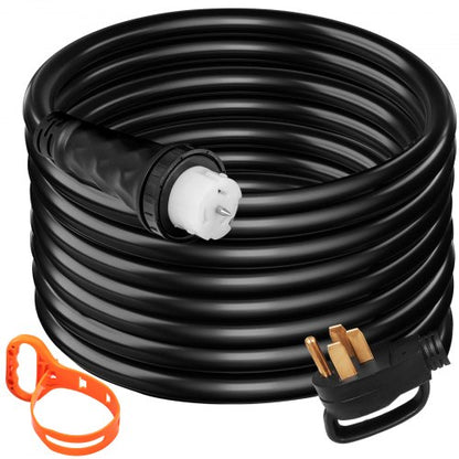 75Ft 50 Amp Generator Extension Cord,N14-50P & SS2-50R & CS6364 4 Prong, 50 Amp Generator Cord 125V 250V with Twist Lock Connectors, Generator Power Cord