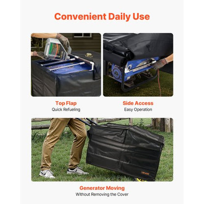 Generator Cover Universal Waterproof Cover 420D For 3500-12000W 34x24x21in